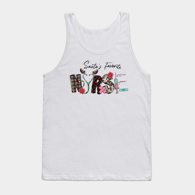 Santa's Favorite Nurse Tank Top by MZeeDesigns